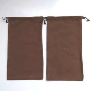 GUCCI Shoe Drawstring Dust Bags New Authentic Cotton Brown